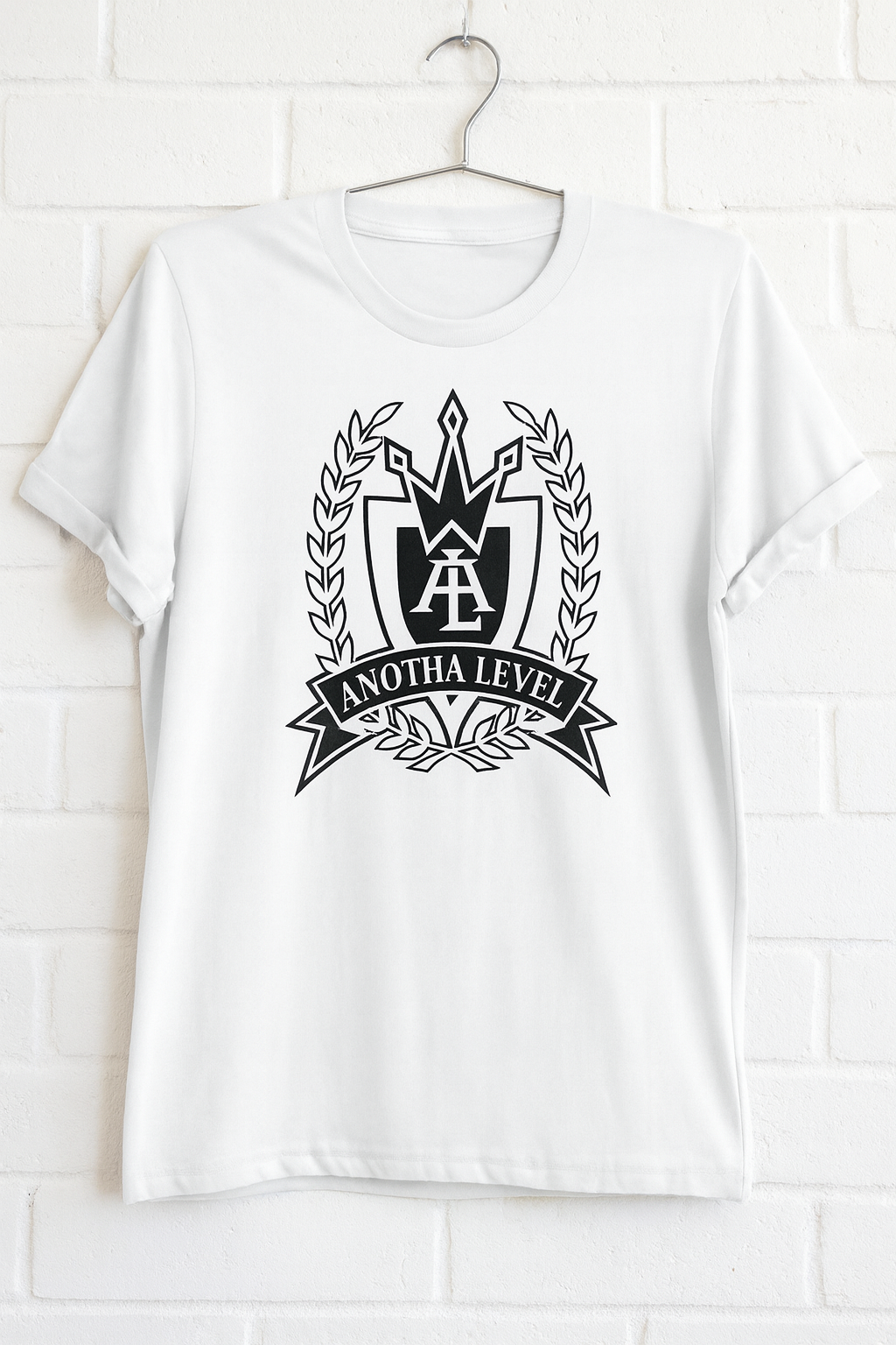 White AL original logo tee