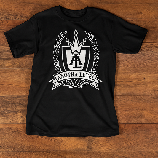 Black AL original logo tee