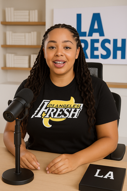 Los Angeles Fresh "Classic Hoops" Tee (Gold Flame Accent)