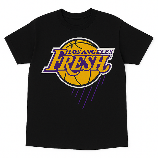 Los Angeles Fresh "Laker Vibes" Tee (Purple &amp; Gold Basketball)