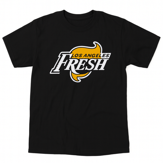 Los Angeles Fresh "Classic Hoops" Tee (Gold Flame Accent)